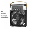 New 3 In 1 Portable Air Cooler Fan With Humidifier & 7-Color Led Night Light