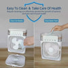 New 3 In 1 Portable Air Cooler Fan With Humidifier & 7-Color Led Night Light