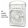 New 3 In 1 Portable Air Cooler Fan With Humidifier & 7-Color Led Night Light