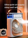New 3 In 1 Portable Air Cooler Fan With Humidifier & 7-Color Led Night Light