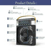 3 in 1 portable air cooler with fan, humidifier, and LED light