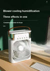 compact 3 in 1 portable air cooler with fan humidifier and led light