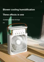 compact 3 in 1 portable air cooler with fan humidifier and led light