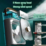 Compact 3 in 1 portable air cooler with LED light and USB power