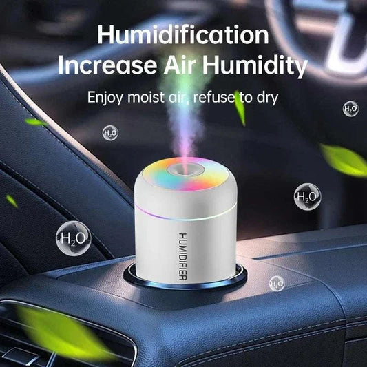 Compact USB air humidifier with nano mist technology and RGB night light