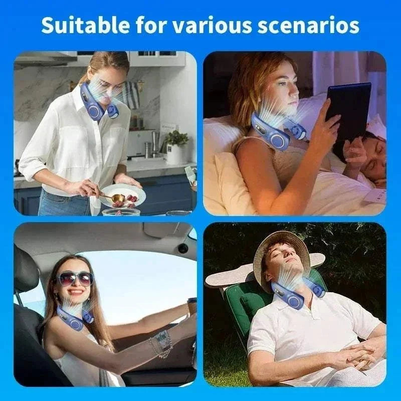 TouchBreeze neck fan bladeless hands-free portable cooling device