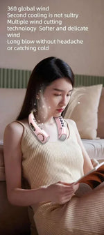 TouchBreeze neck fan bladeless portable hands-free cooling device